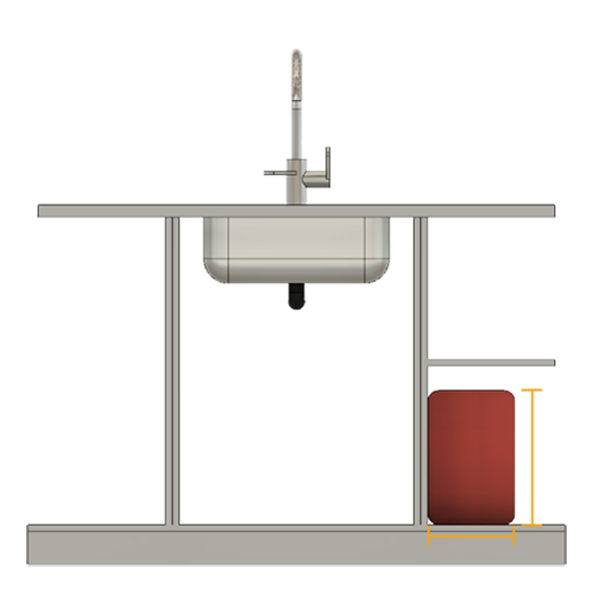 100°C kochend heisses Wasser direkt aus dem Wasserhahn NextDoor-Installation Skizze