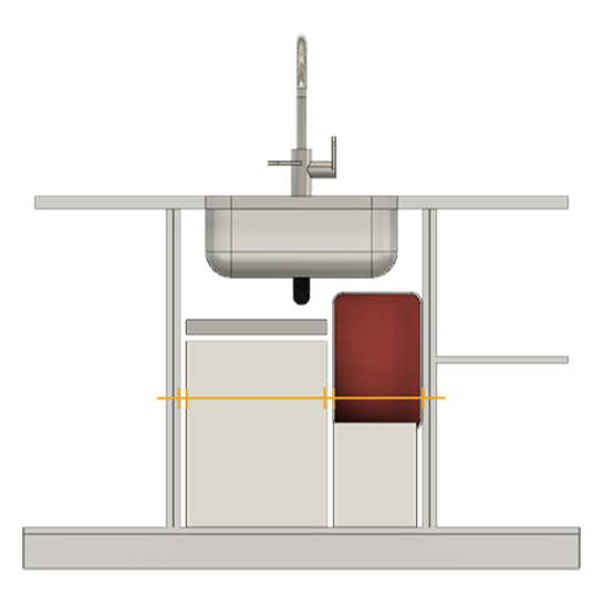 100°C kochend heisses Wasser direkt aus dem Wasserhahn NextDoor-Installation Skizze